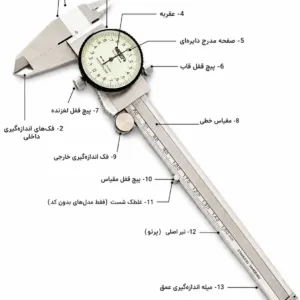 کولیس ساعتی اینسایز مدل 1312-150 ظرفیت ۱۵ سانتیمتر دقت ۰.۰۲ میلیمتر